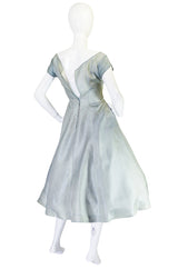 1950s Ice Blue Silk Organza Suzy Perette Dress
