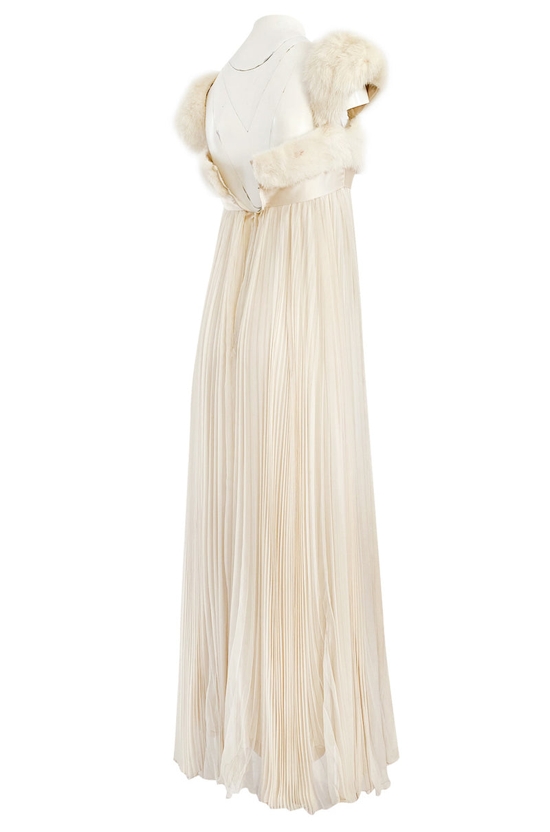 cream silk chiffon dress CEM CREAM CORSET STRAPLESS CHIFFON GOWN