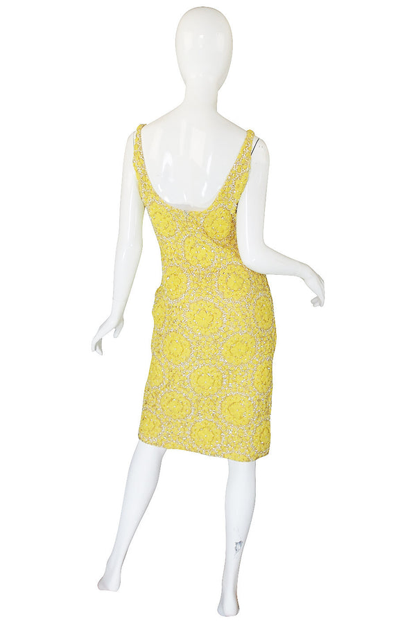 1960s Hand Done Ribbon, Sequin & Bead Dress