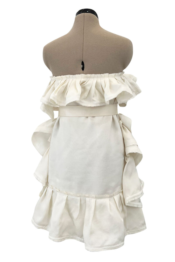 Prettiest Resort 2010 Lanvin by Alber Elbaz Runway Wedding Silk Ruffle Mini Dress