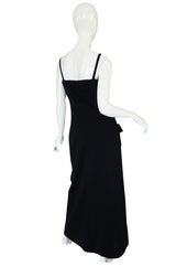 1960s Geoffrey Beene Button Front Black Boutique Dress