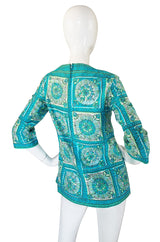 1960s Collectible Vera Cotton Print Tunic Top