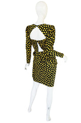 1980s Joan Rivers Owned Ungaro Silk Dot Dress