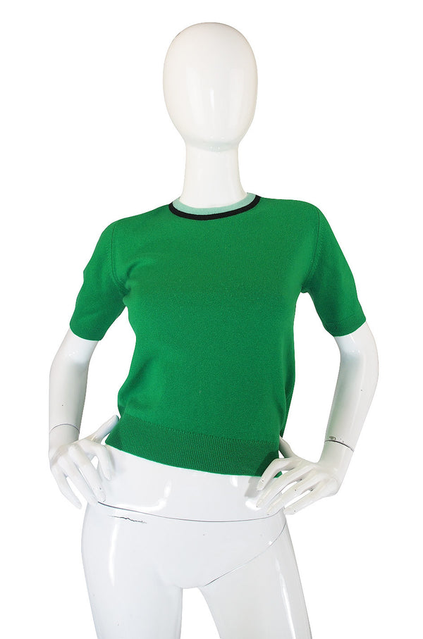 A/W 1994 Runway Green Cashmere Chanel Twinset