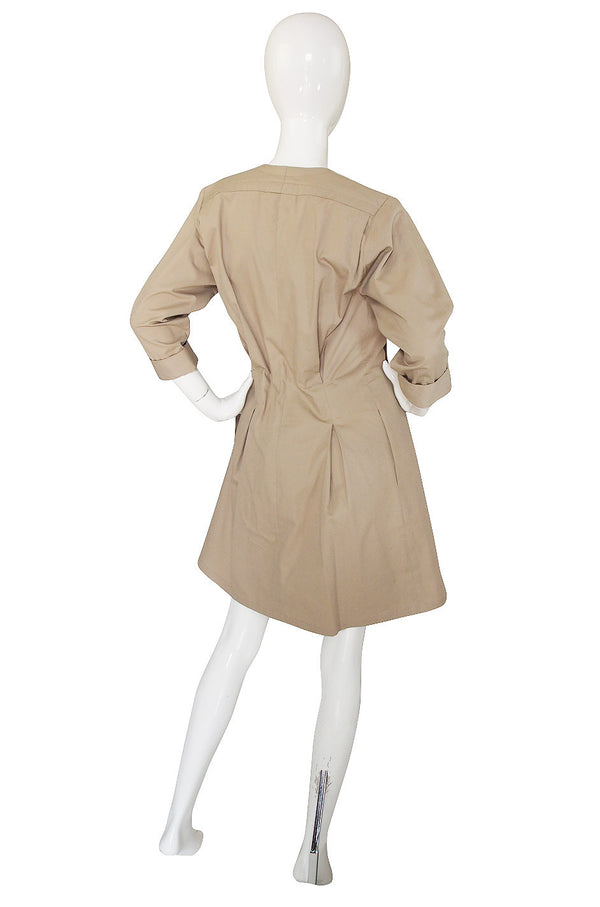 Rare 1980s Yves Saint Laurent Safari Dress