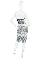 F/W 2007 Jean Paul Gaultier Baroque Strapless Silk Dress