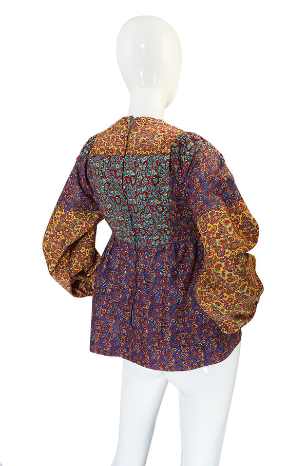 1960s Cobbler by Jeff Banks Cotton Print & Quilted Top