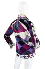 1960s Purple Print Velvet Emilio Pucci Jacket