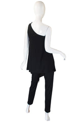 1970s Joy Stevens Black Jersey Jumpsuit
