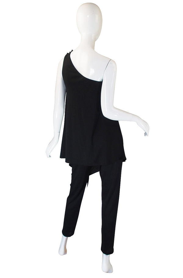 1970s Joy Stevens Black Jersey Jumpsuit
