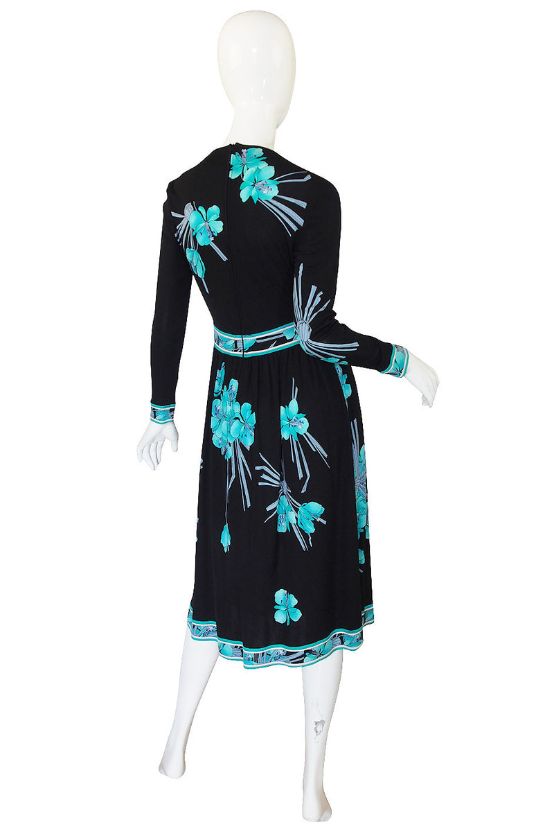 1970s Leonard Paris Printed Silk Jersey Dress