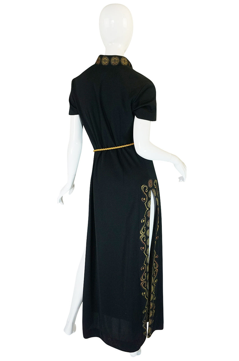 1970s Alfred Shaheen Hand Painted Cover Up or Dress
