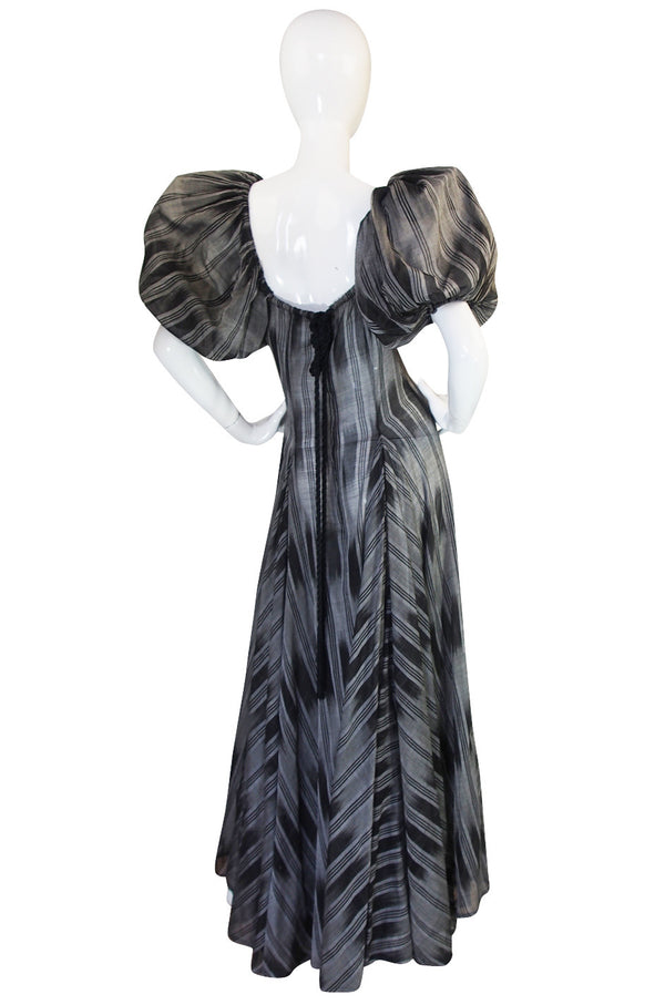 1970s Yves Saint Laurent Silk Dress with Exceptional Lines