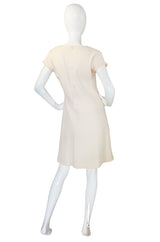 1980s Fabulous Cream Courreges Shift Dress