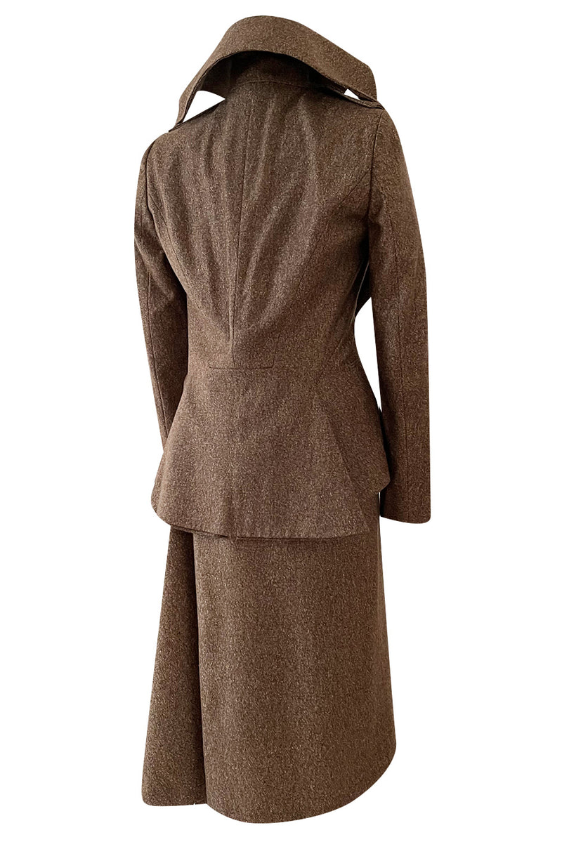Spectacular Fall 2006 Alexander McQueen 'The Widows of Culloden' Collection Look 15 Skirt Suit