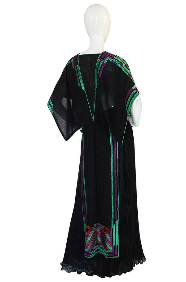 c1970-74 Janice Wainwright Embroidered Caftan Tabard & Skirt Set