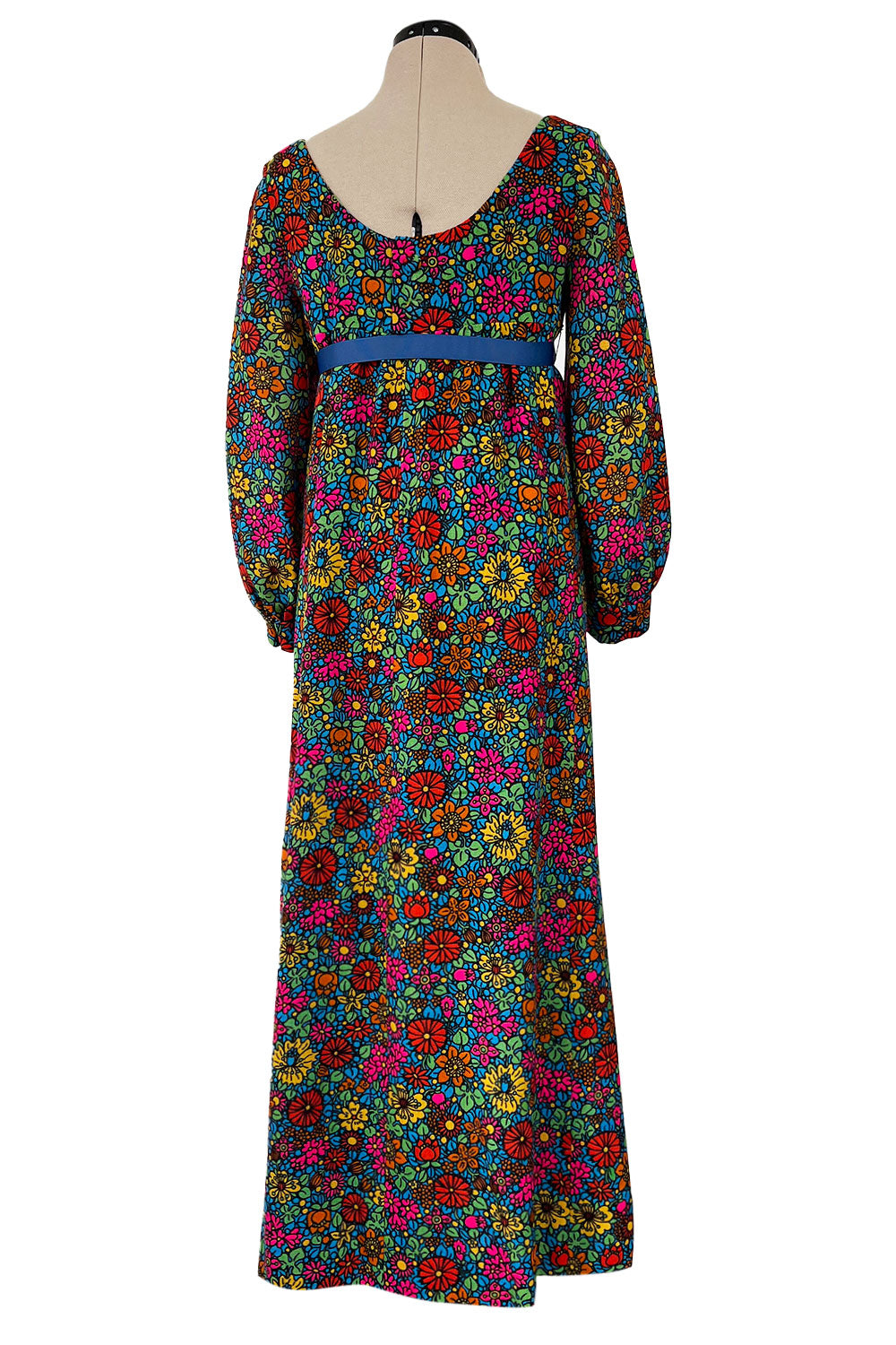 Rare & Exceptional Spring 1966 Yves Saint Laurent Sketch Documented Floral Print Dress main image 1