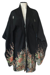1920s Fully Reversible Printed Tissue Silk Japanese Tourist Kimono Jacket