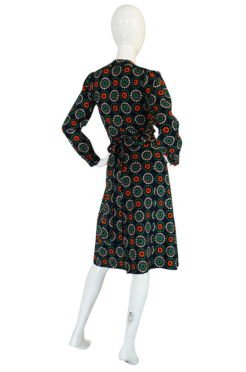 1971 Yves Saint Laurent Wrap Print Skirt & Top Set