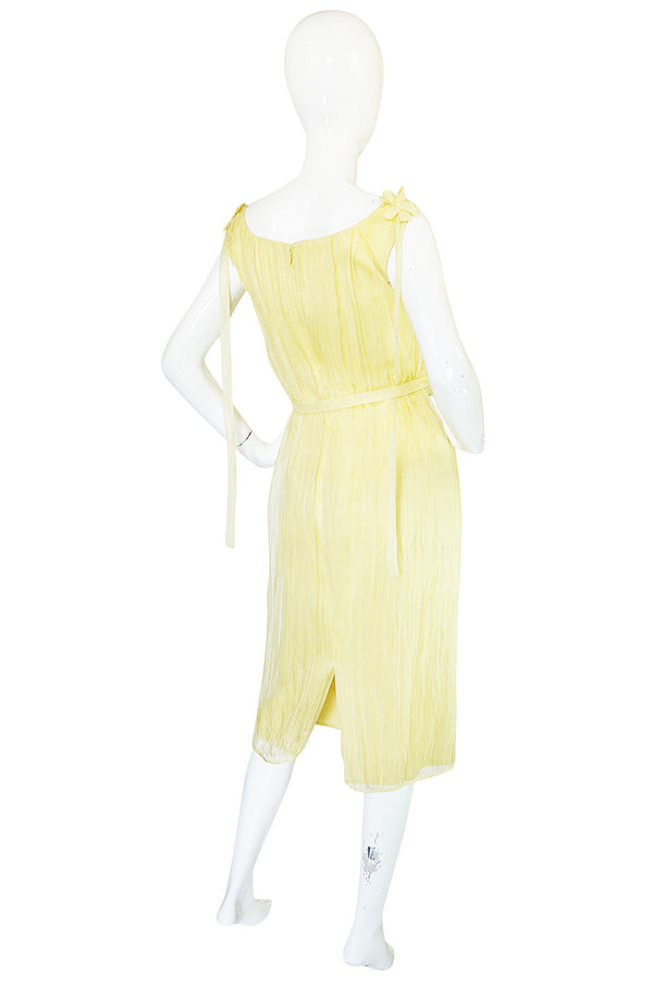 F/W 2005 Alexander McQueen Documented Runway Yellow Silk Dress
