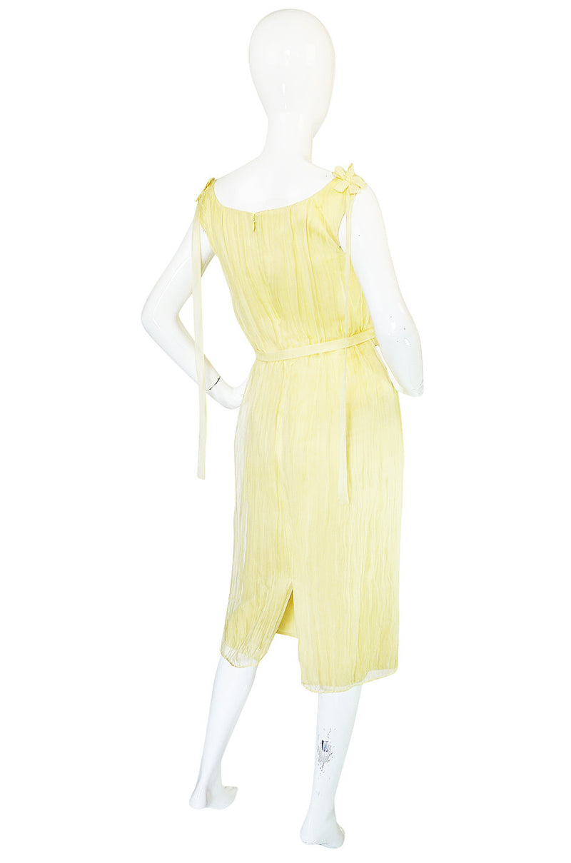 F/W 2005 Alexander McQueen Documented Runway Yellow Silk Dress