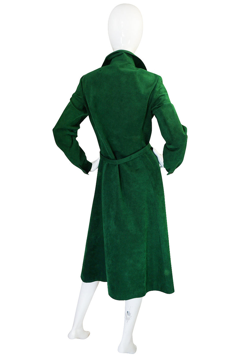 1972 Green Ultrasuede Halston Dress with Belt
