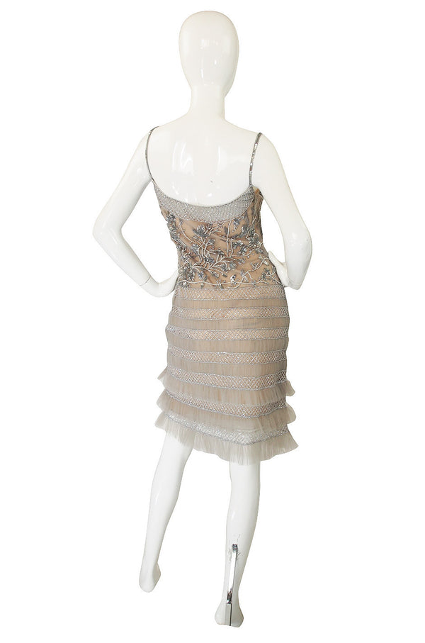 1990s Fine Bead & Sequin Valentino Dress