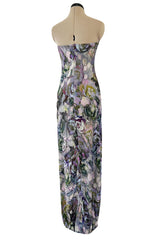 Gorgeous Spring 2010 Alexander McQueen Floral Strapless Dress w Unusual Bubble Hem