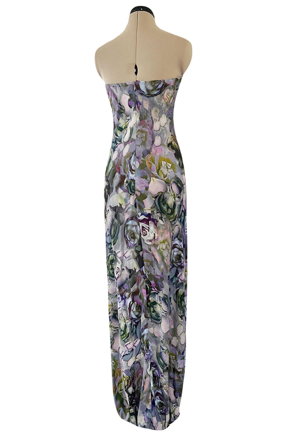 Gorgeous Spring 2010 Alexander McQueen Floral Strapless Dress w Unusual Bubble Hem