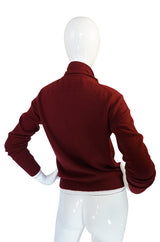 1980s Burgundy 100% Scottish Cashmere Chanel Sweater