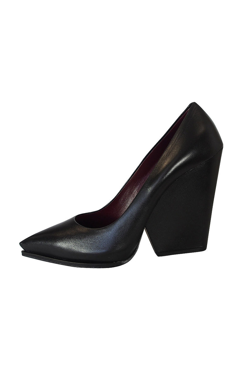 A/W 2012 Celine Black Pointed Wedge Pump 38