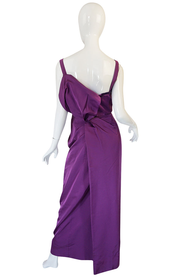 c1953 Travilla "Gentlemen Prefer Blondes" Purple Silk Dress