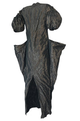 1982 Krizia by Mariuccia Mandelli Deep Plunging Front Sculptural Dress
