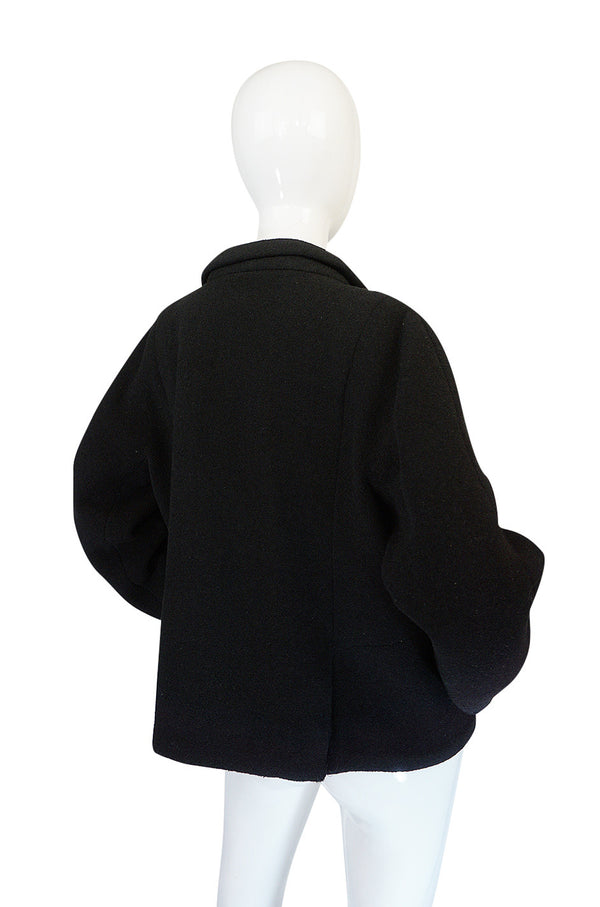 1950s Numbered Haute Couture Black Balenciaga Jacket