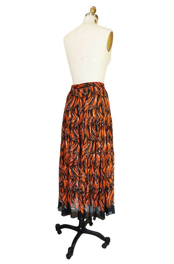 Spring 2011 Runway Silk Banana Print Prada Skirt