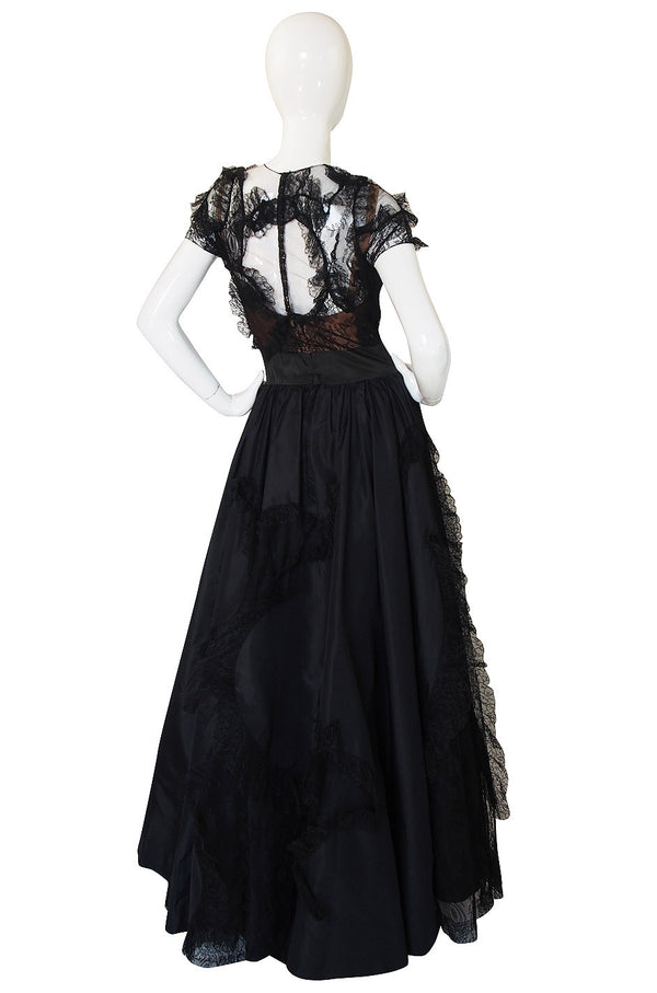 Rare 1942 "It's Not True" Adrian Silk & Lace Gown