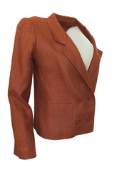 Spring 1981 Christian Dior by Marc Bohan Haute Couture Ochre Linen Jacket