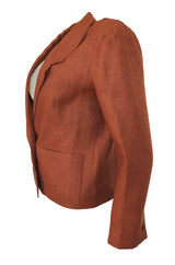 Spring 1981 Christian Dior by Marc Bohan Haute Couture Ochre Linen Jacket