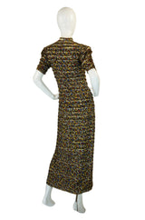 1930s Silk Floral Fringe Swing Dress