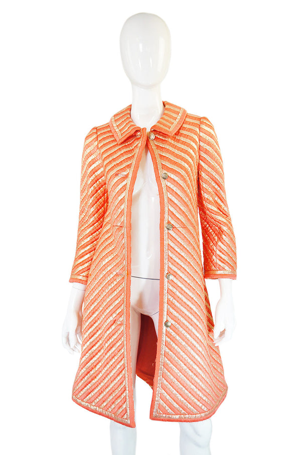 1967 Christian Dior Couture Striped Coat