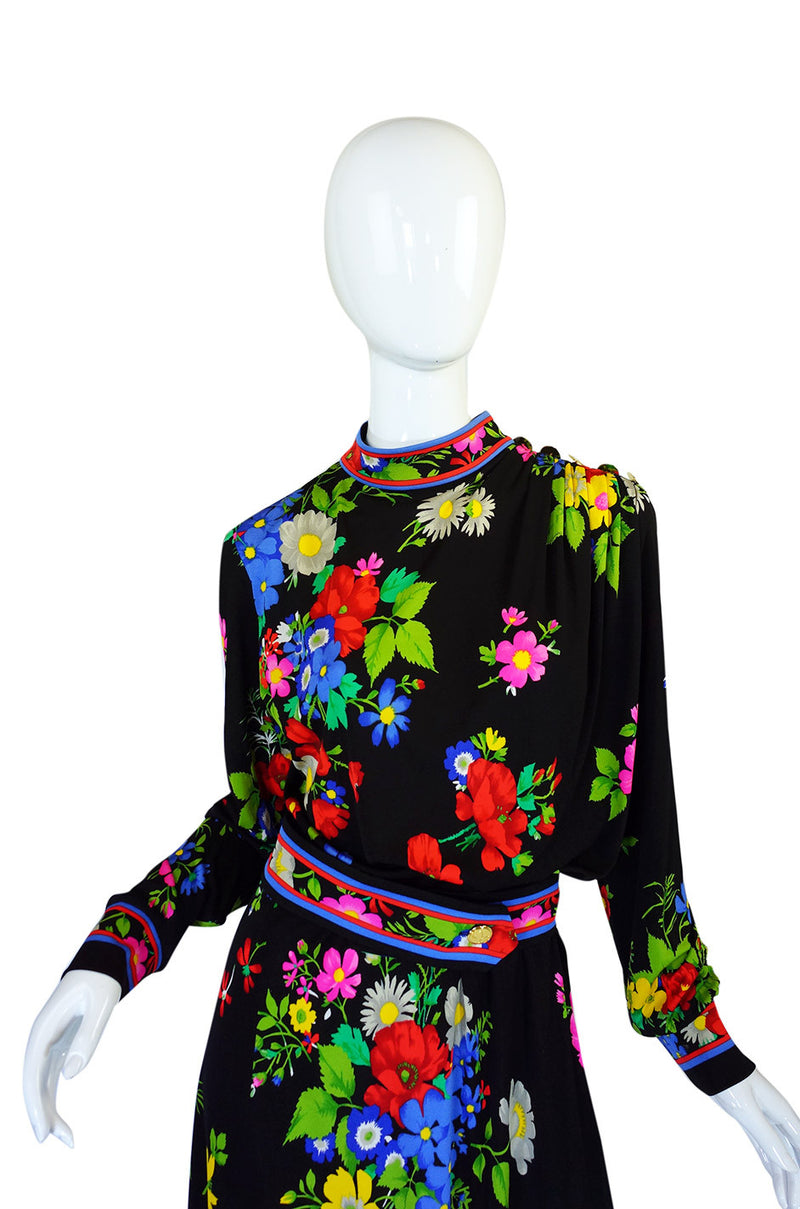 Late 1970s Leonard Silk Jersey Dress