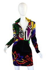 1990s Gianni Versace Versus Velvet Dress