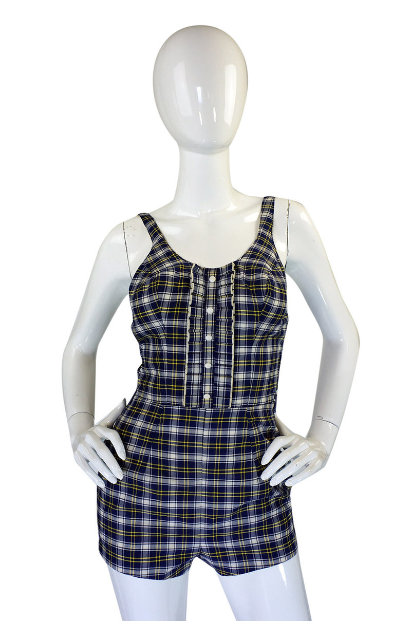 1950s Ruffled Plaid Catalina Swimsuit – Shrimpton Couture