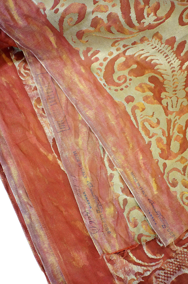 1961 Hand Painted Couture Fortuny Fabric