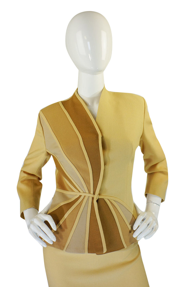 1940s Lilli Ann Fitted Swirl Crepe Suit
