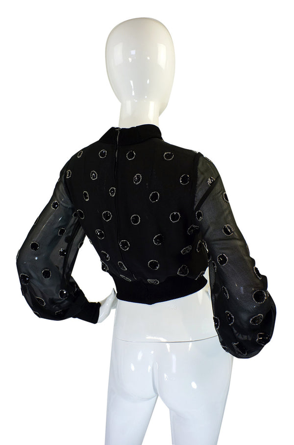 Rare 1960s Sequin Valentino Couture Top