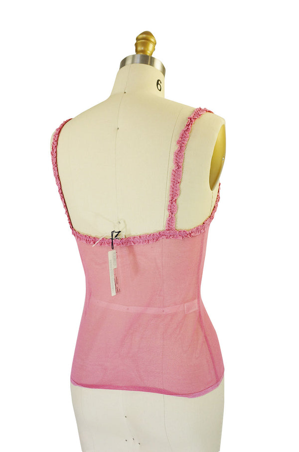 Recent Prada Pink Tulle Stretch Tank Top