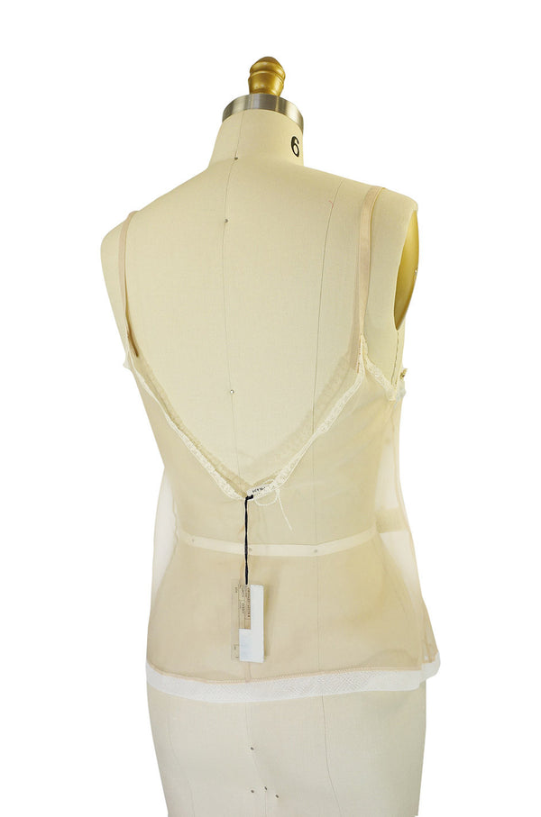 Recent Prada Rhinestone Silk Organza Camisole Top