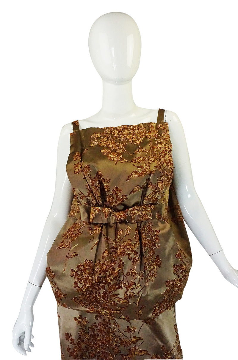 1950s Couture Italian Silk Sack Dress