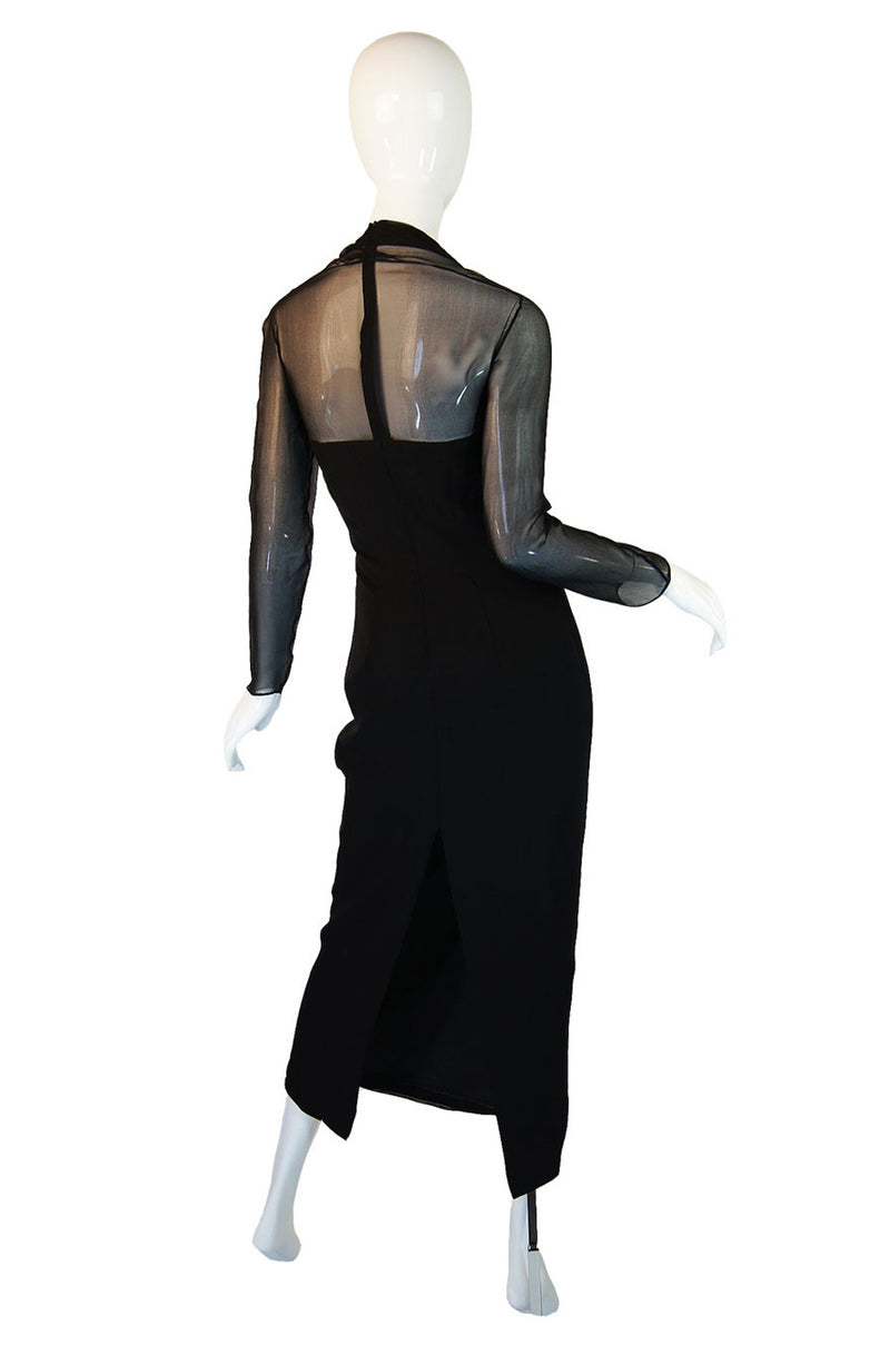 1980s Sophie Sitbon Silk Chiffon Dress